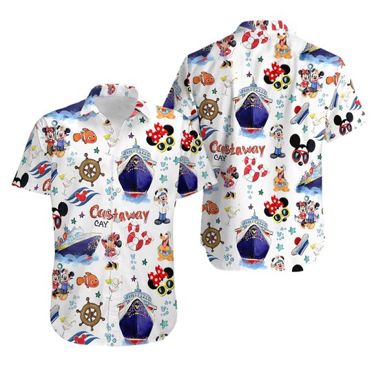Disney Cruise Hawaiian Shirt, Matching Disney Cruise Button Shirt