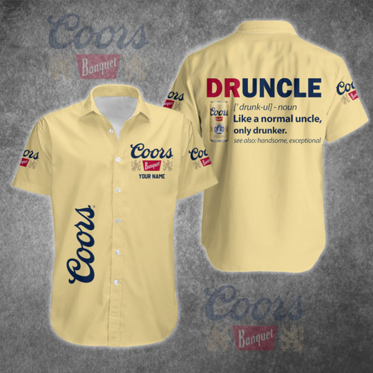 Druncle CCOORS Banquet Personalized Button Shirt