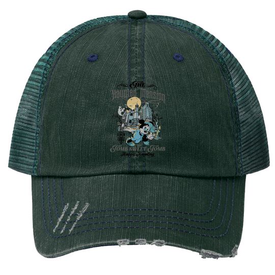 The Haunted Mansion Retro Trucker Hats, Vintage Disney Ride Trucker Hats
