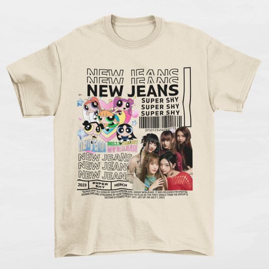 Discover New Jeans Vintage "Super Shy" Album T-shirt