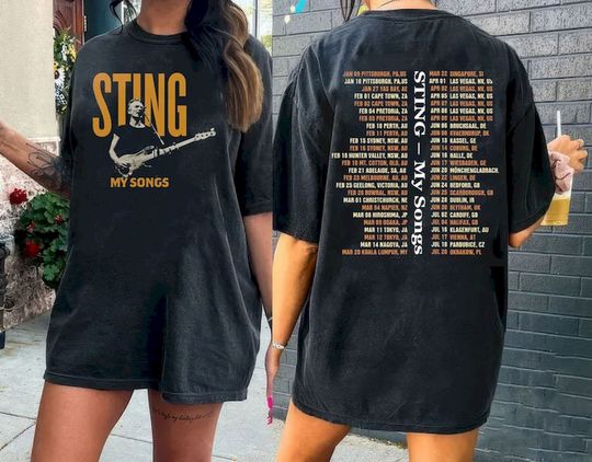 STING MY SONGS 2023 World Tour T-Shirt, Sting Tour 2023 Shirt