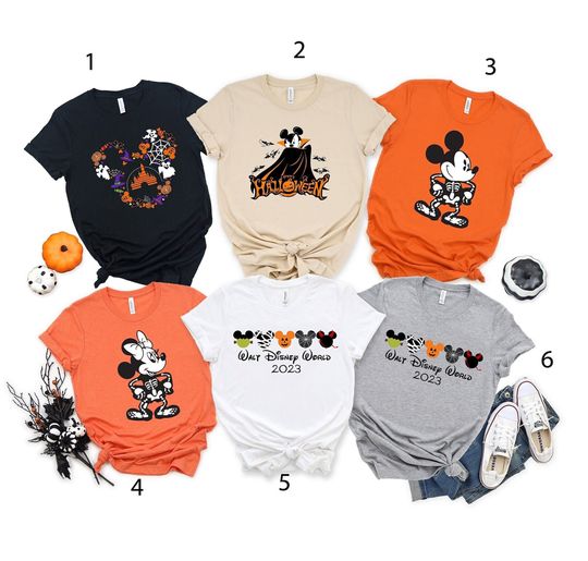 Disney Halloween Shirt, Halloween Matching Shirts, Mickey Skeleton Shirt, Disney Family Trip Shirt