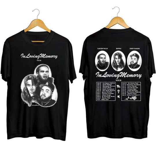 In Loving Memory Tour Png, In Loving Memory Tour 2023 With Xavier Wulf Shirt