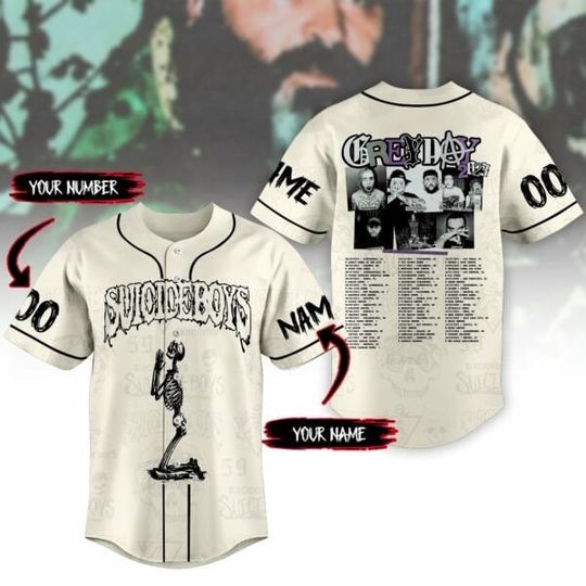 Suicideboy 2023 Tour Baseball Jersey, Suicideboy Grey Day 2023 Tour Shirt