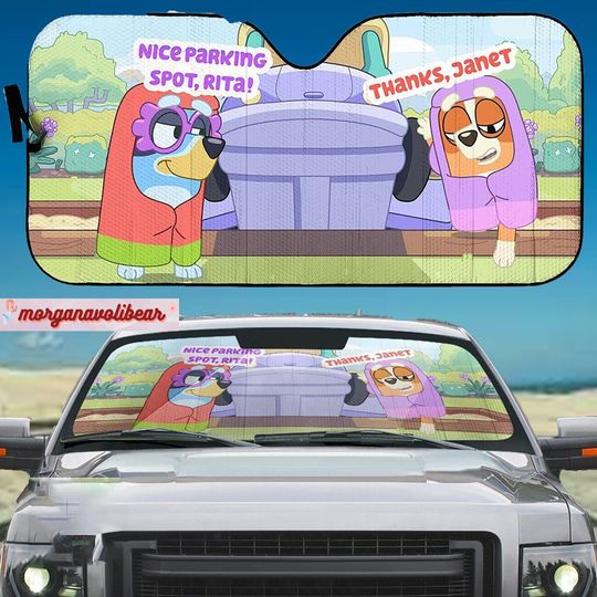 BlueyDad Car Sunshade, BlueyDad Car Decor, BlueyDad Auto Sunshade