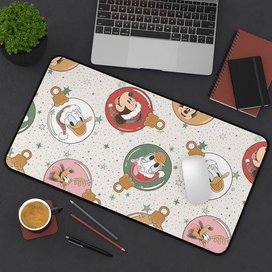 Christmas Disney Desk Mat, Magic Kingdom Deskmat