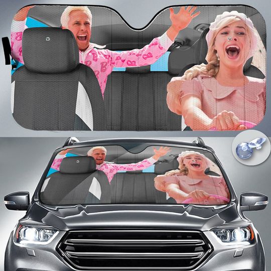 Discover Barbie Car Sunshade, Barbenheimer Barbie