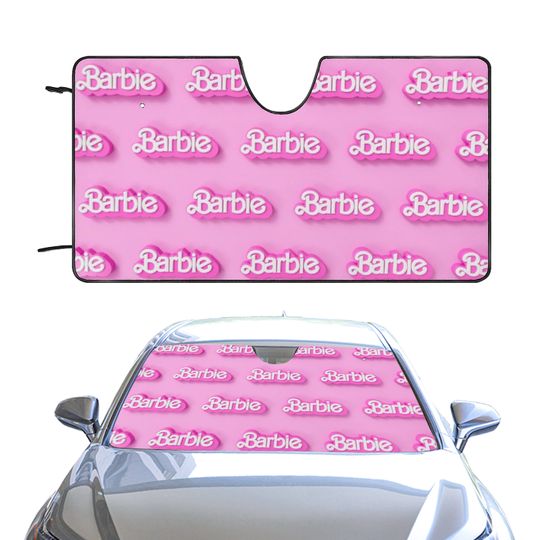 Barbie car sunshade/Pink car windshield sunshade