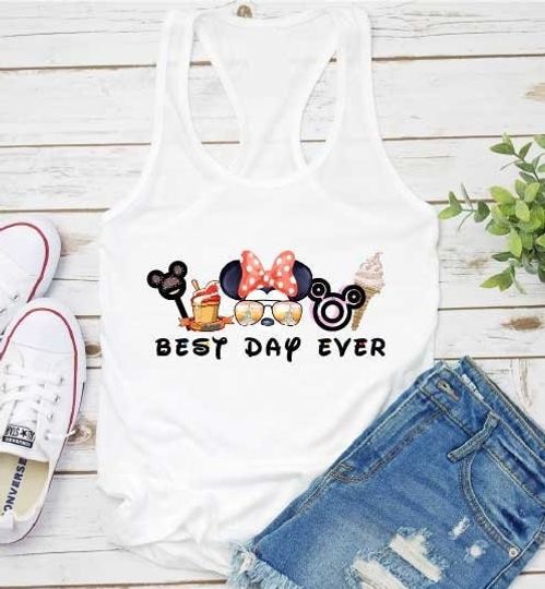 Best Day Ever Tank Top, Disney Vacation Tank Top, Minnie Retro Tank Top