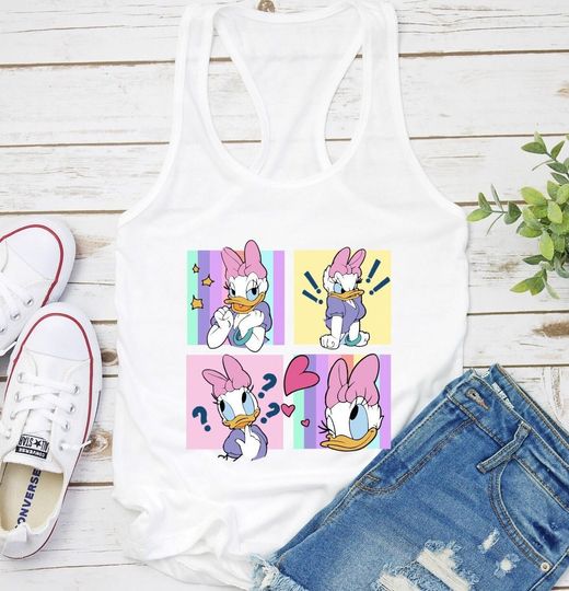 Retro Minnie and Daisy Couple Tank, Retro Minnie Tank, Disney Girl Trip Tank Top