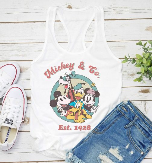 Mickey & Co Est. 1928 Tank Top, Vintage Disney Tank