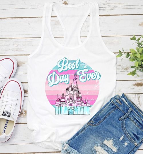 Disney Retro Best Day Ever Tank Top, Disney Vacation Tank Top