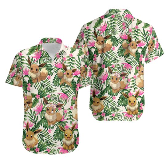 Eevee Evolution Hawaiian Shirt