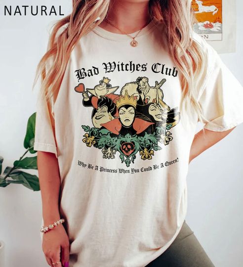 Retro Villains Bad Witches Club Shirt Disney Bad Girl Villains
