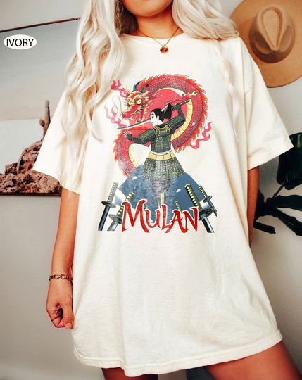 Disney Mulan Movie Warrior Woman Retro Shirt