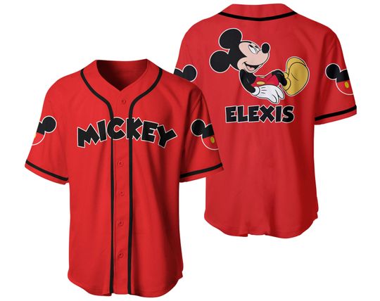 Discover Personalized Mickey Baseball Jersey