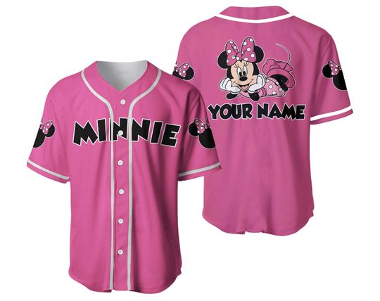 Discover Personalized Minnie Mouse Baseball Jersey