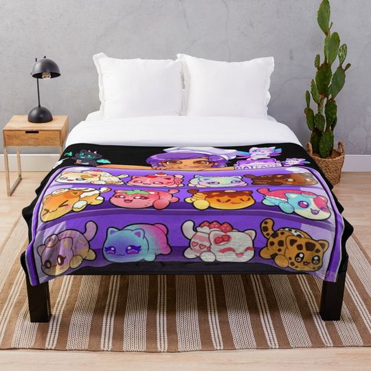 Aphmau Meow Plushies Anime Cats Throw Blanket