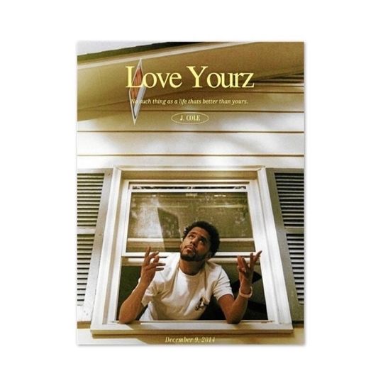 Discover J Cole Love Yourz poster - Limited Edition Print - Hip-Hop Poster - Multiple Sizes