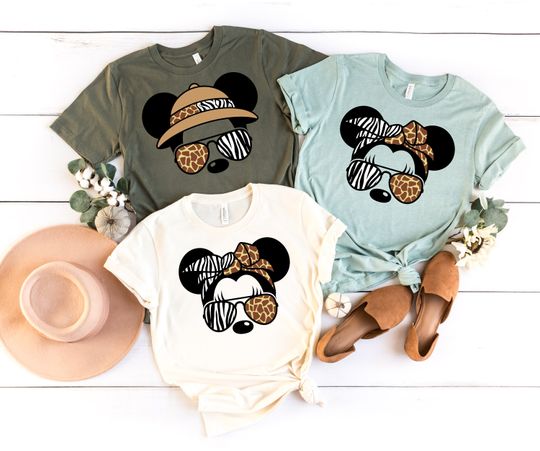 Mickey or Minnie Mouse Zebra and Giraffe Animal Kingdom Shirt| Animal Kingdom Shirt| Disney Family Shirts