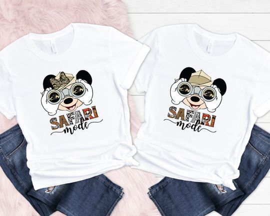 Minnie And Mickey Safari Mode Shirt, Disney Minnie And Mickey Animal Kingdom Shirt, Disney Safari Mode Couple Tee