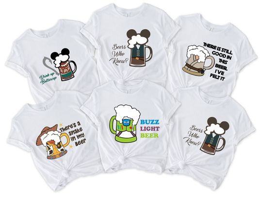 Disney Drinking Shirts, Disney Drinking Around The World T Shirt, Disney Beer Shirt, Disney Wine T-shirt.