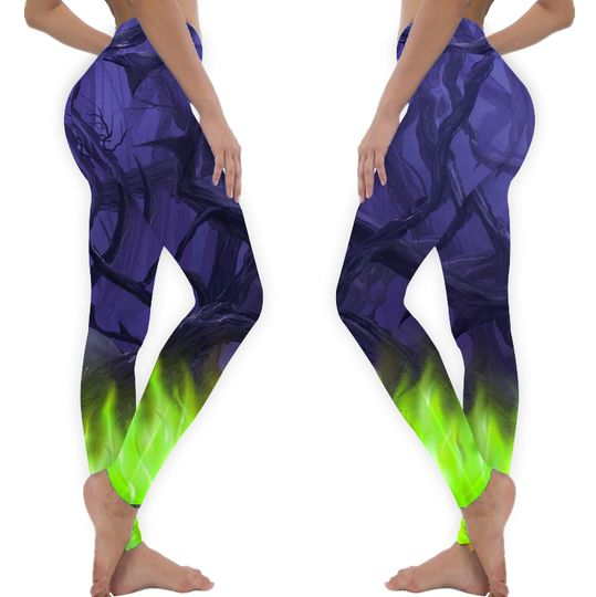Forest of Thorns Maleficent Sleeping Beauty Villains Inspired Leggings