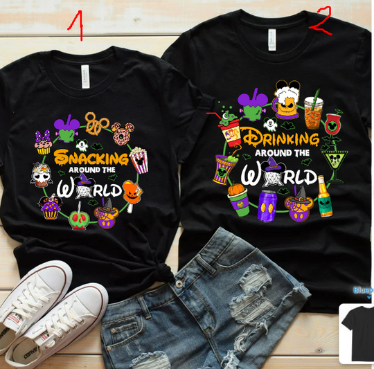 Drinking Around The World Halloween T-shirt