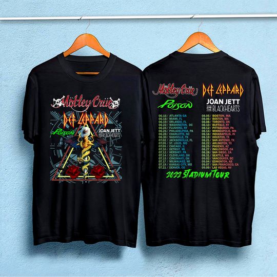The Stadium Tour Motley Crue Def Leppard Poison Joan Jett & the Blackhearts Shirt