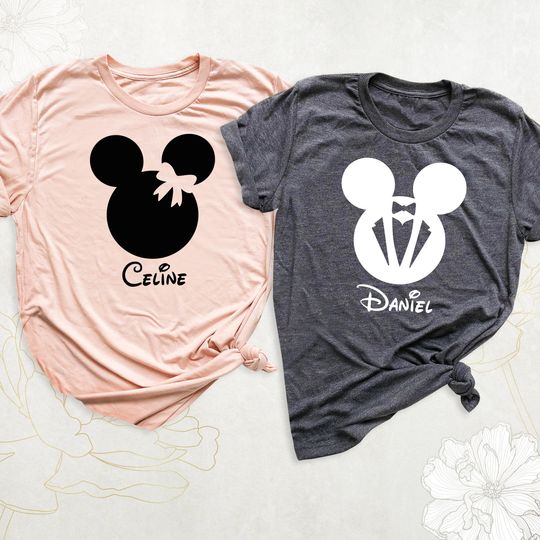 Custom Disney Couple Shirt, Disney Trip Shirt, Disney Wedding Shirt