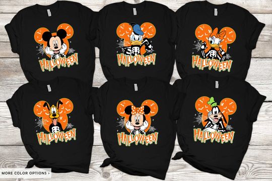 Halloween Disney family shirt 2023, Halloween Mickey And Friends shirt,  Disney World Halloween Family shirts