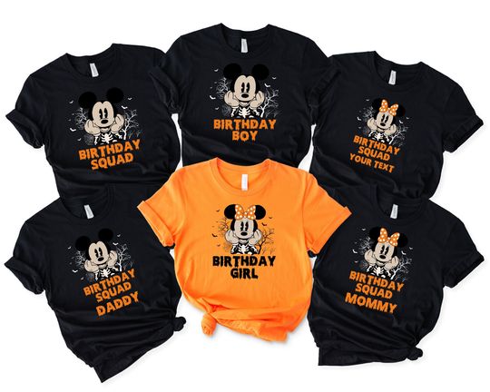 Disney Halloween Birthday Girl Shirt,Disney Halloween Birthday Family Shirts,Halloween Shirts,Birthday Squad