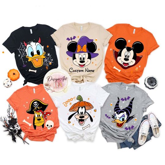 Personalized Mickey & friends Disney Halloween shirt,  Disney world Disneyland halloween party 2023