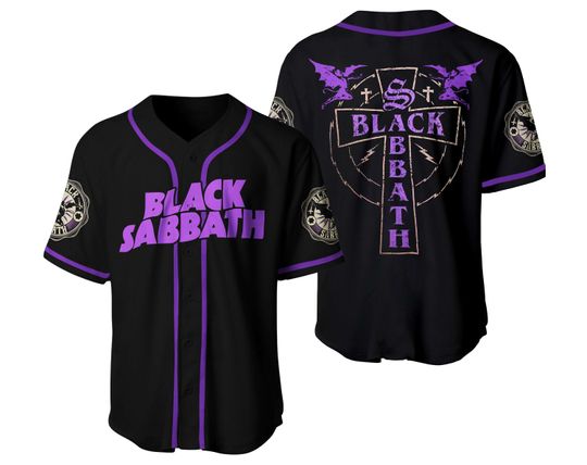 Black Sabbath Baseball Jersey Shirt, Band Music Baseball Jersey