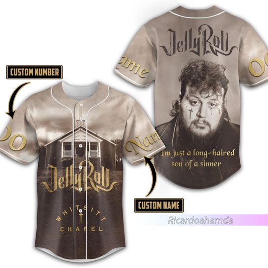 Personalized Jelly Roll Jersey Shirt, Jelly Roll Baseball Jersey