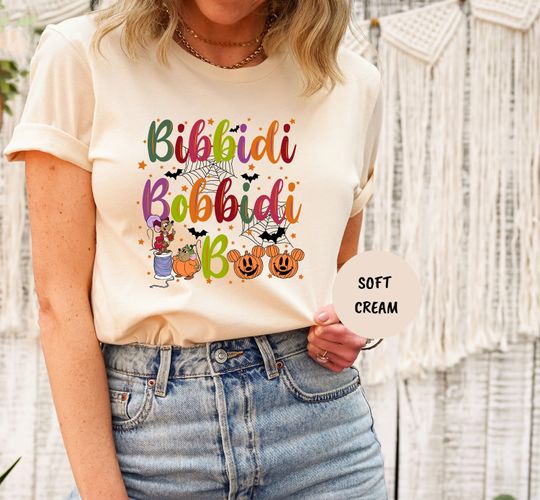 Bibbidi Bobbidi Boo Halloween Shirt, Jaq And Gus Halloween Shirt, Disney Cinderrella Shirt, Funny Disney Halloween Shirt