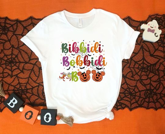 Bibbidi Bobbidi Boo Shirt, Mickey Pumpkin Shirt, Disney Halloween Matching Shirt,  Disney Halloween Family Trip Shirt