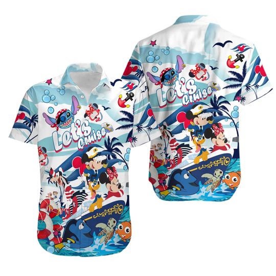 Disney Pirates of Caribbean Hawaiian Shirt, Mickey And Friends Shirt