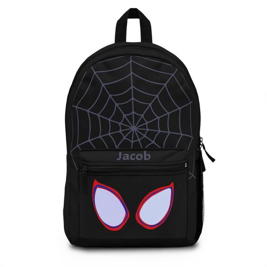 Spiderman Miles Morales Backpack - Custom Name Label