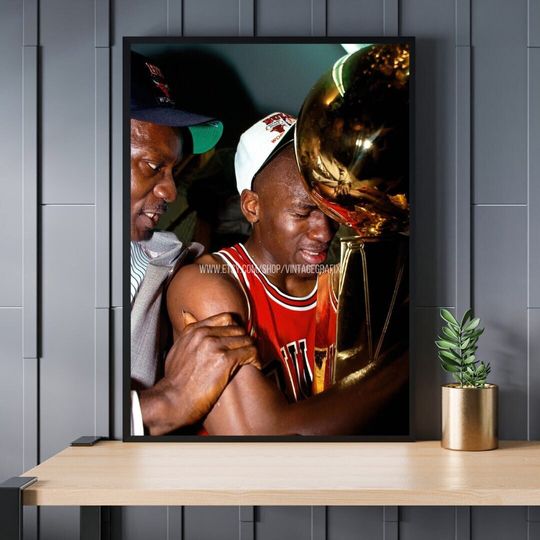 Michael Jordan and Dad Poster