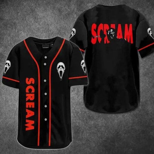 Happy Halloween Horror The Ghostface Scream Baseball Jersey,