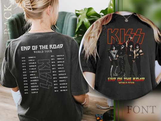 Kiss Band Shirt, End Of The Road Tour Shirt