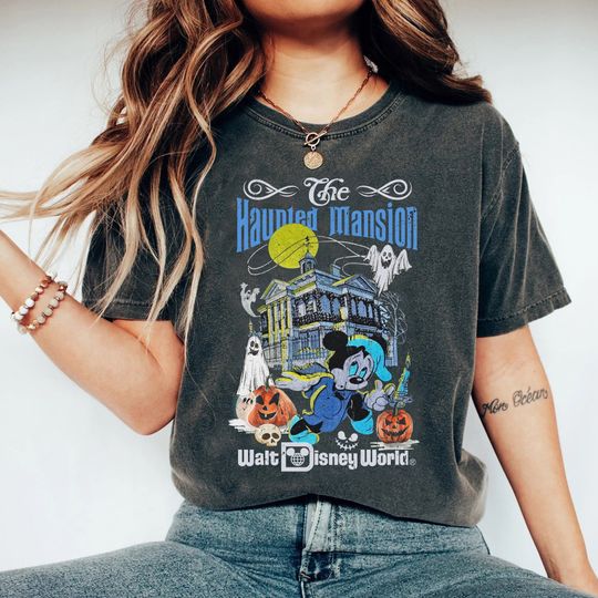 Vintage Haunted Mansion  Shirt, Halloween Matching Shirt, Disney Halloween