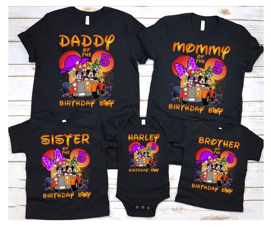 Disney Halloween Birthday 2023 Shirt, Disney Family Halloween Shirt