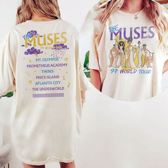 Two-sided Vintage Disney Hercules The Muses 97 World Tour Shirt