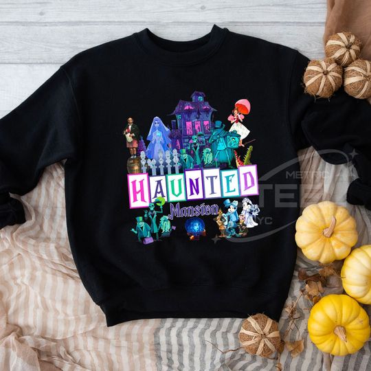 Retro The Haunted Mansion Sweatshirt, Disney Halloween Sweatshirt