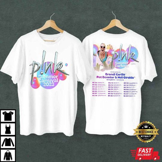 P!nk Summer Carnival 2023, Trustfall Album Tee, Pink Singer Tour, Music Festival
