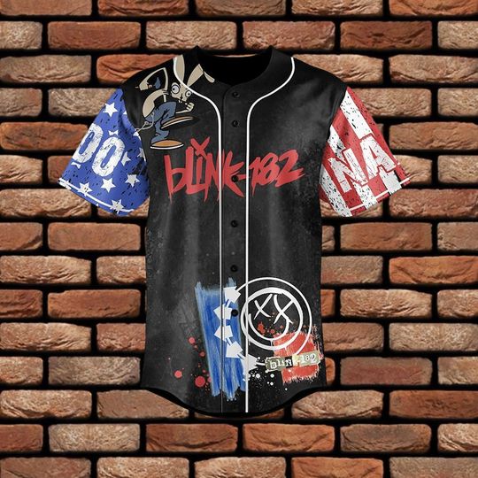 B182 Baseball Jersey, B182 Band Jersey Shirt, Skeleton Jersey