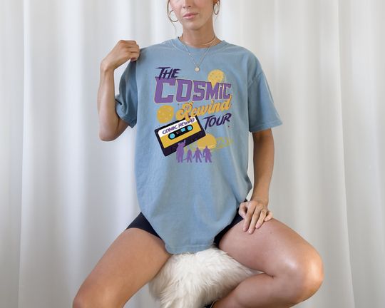 The Cosmic Rewind Tour Cassette Shirt, Cosmic Galaxy Disney Group Shirt
