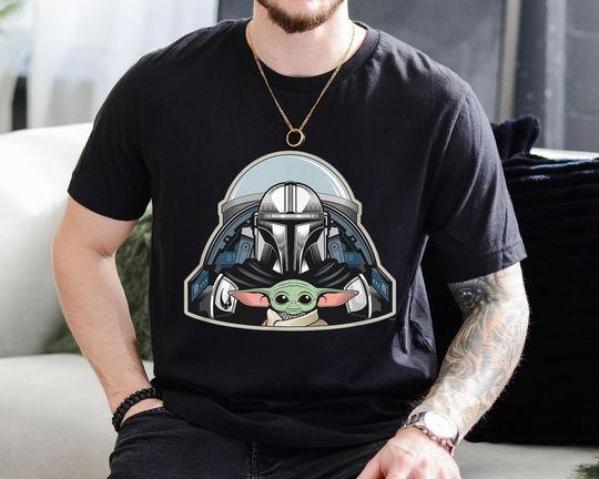 The Mandalorian Shirt, Starfighter Grogu T-Shirt, Star Wars Characters Shirt, Disney Star Wars Shirt